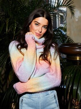 GENERATION LOVE • Effie Sweater in Rainbow Space Dye